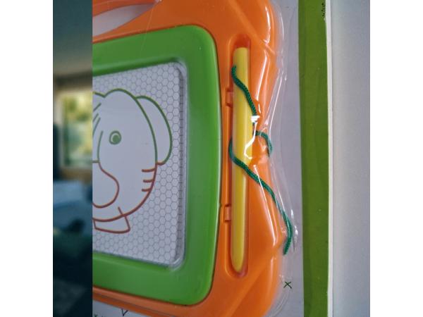 Magnetich teken bord oranje groen klein formaat