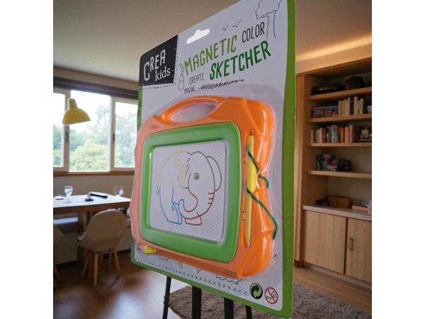 Magnetich teken bord oranje groen klein formaat