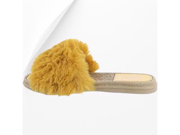 Givana Fluffy muiltjes - slippers geel 40