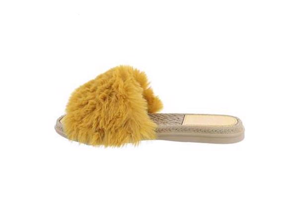 Givana Fluffy muiltjes - slippers geel 40