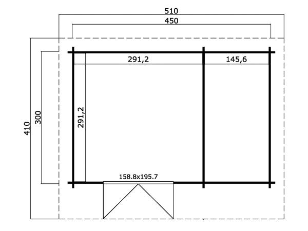 Het Tuinhuis Chameleon 44 van het merk Lasita Maja heeft 80c