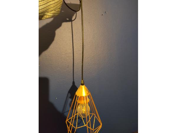 Koperen industriële lamp