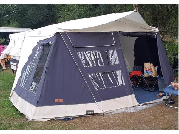 Gezocht: GASTENCABINE voor vouwwagen Combi-Camp Country o.d.