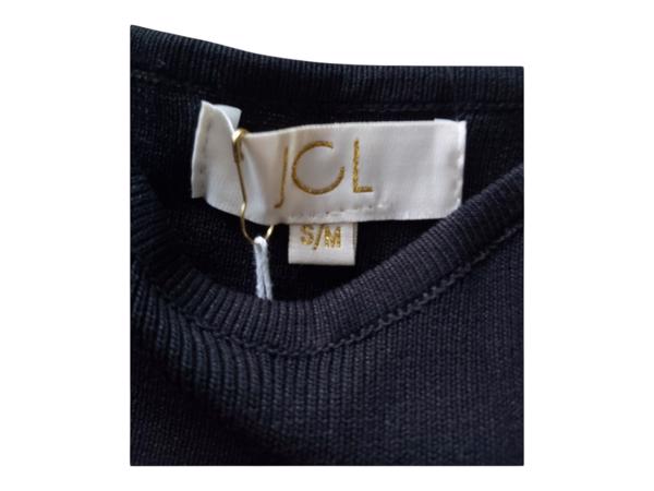 Stretchy ribgebreide jurk zwart S/M