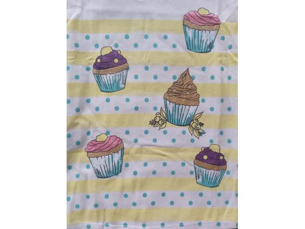 Glo-Story cupcakes t-shirt geel 122