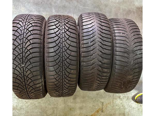 4 winter wielen Skoda Fabia maat 180/60R14, staal met wieldo