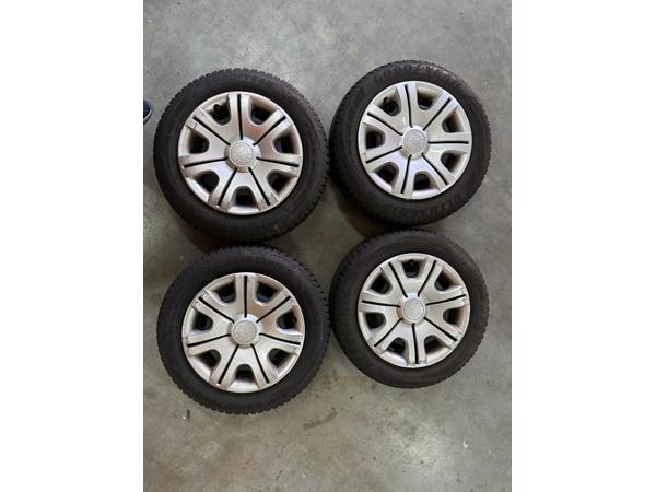 4 winter wielen Skoda Fabia maat 180/60R14, staal met wieldo