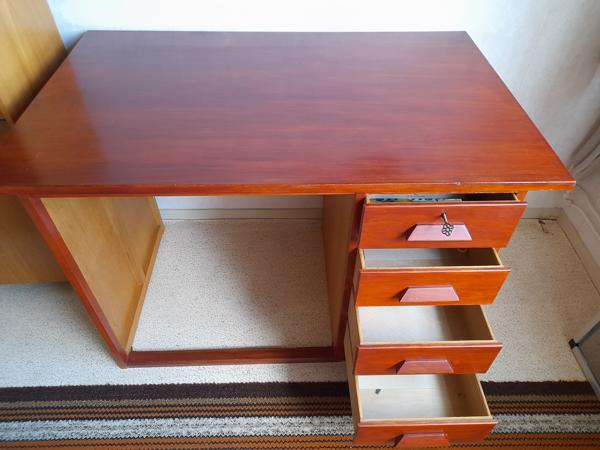 Vintage eiken bureau jaren 60/70