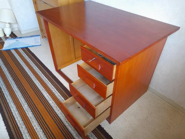 Vintage eiken bureau jaren 60/70