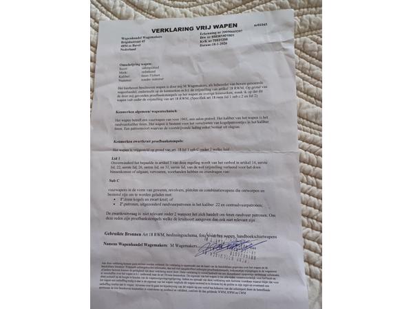 2x salonpistool vrijgesteld