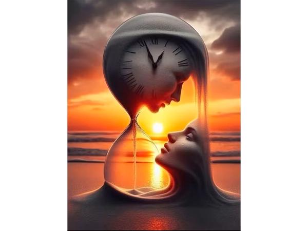 nr 36 Diamond Painting zandloper kunst 50x40cm (vierkant)