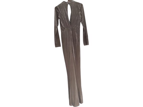 Avond winter jurk grijs met strass L