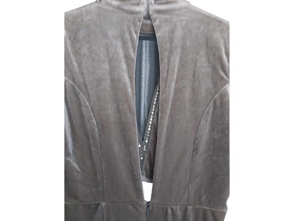 Avond winter jurk grijs met strass L