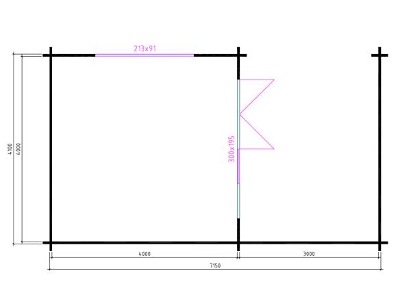 Blokhut Wolfskap W4x4+3