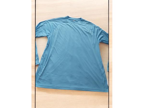 Heren longsleeve shirt lichtblauw 3XL