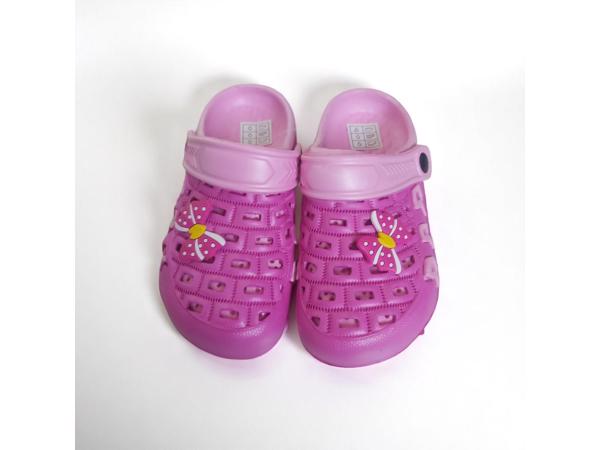 Crocs slipper schoen donkerroze met strikje 32