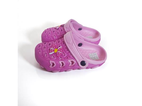 Crocs slipper schoen donkerroze met strikje 32