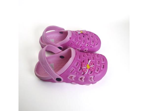 Crocs slipper schoen donkerroze met strikje 32