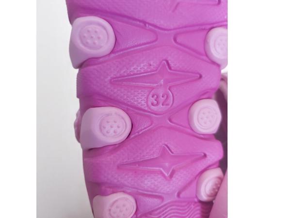 Crocs slipper schoen donkerroze met strikje 32