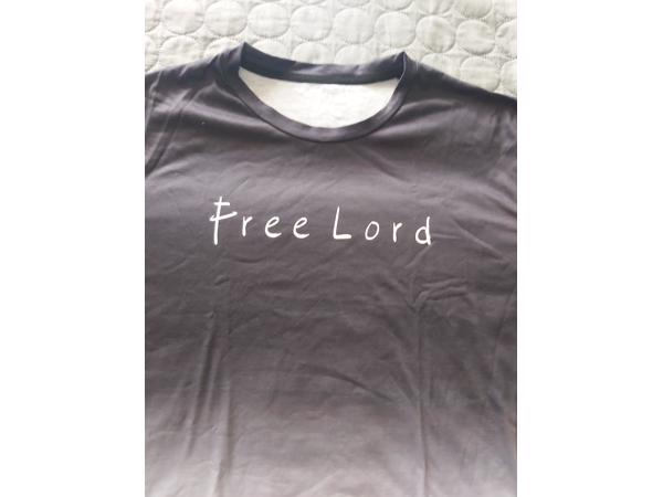 Heren t-Shirt Free Lord grijs M