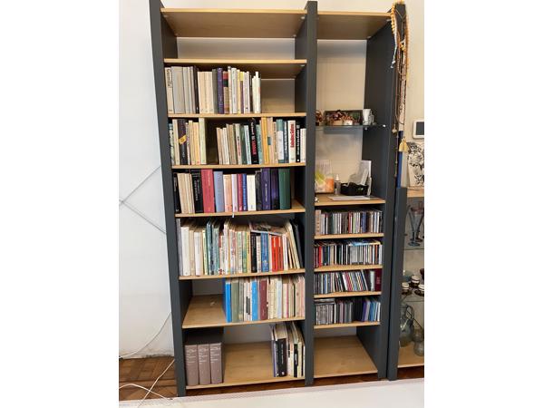 HOMCOM vrijstaande boekenkast opbergrek ordnerrek met 5 open vakken keukenrek metaal zwart 120 x 35 x 87,5 cm