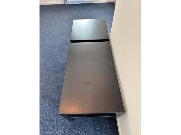 IKEA bijzettafel en salontafel donkerbruin