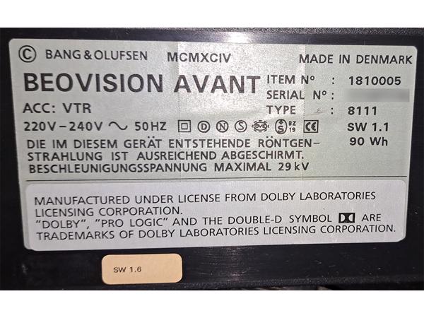 Bang & Olufsen Beovision Avant met videorecorder