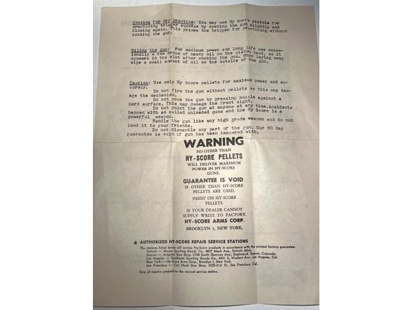 Vintage Hy Score luchtbuks