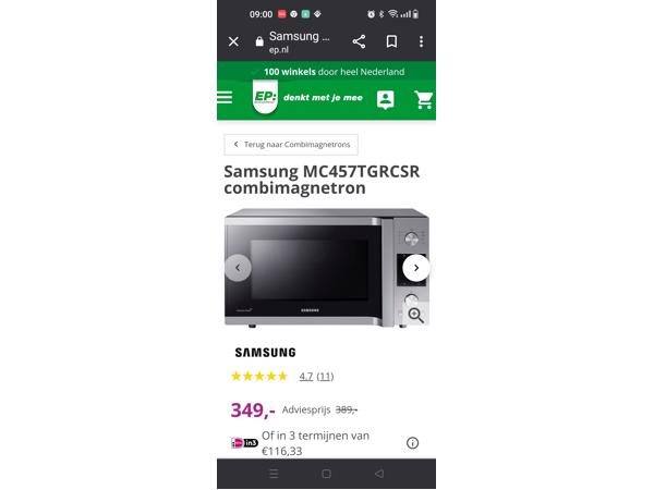 Combimagnetron Samsung compleet en goed werkend.
