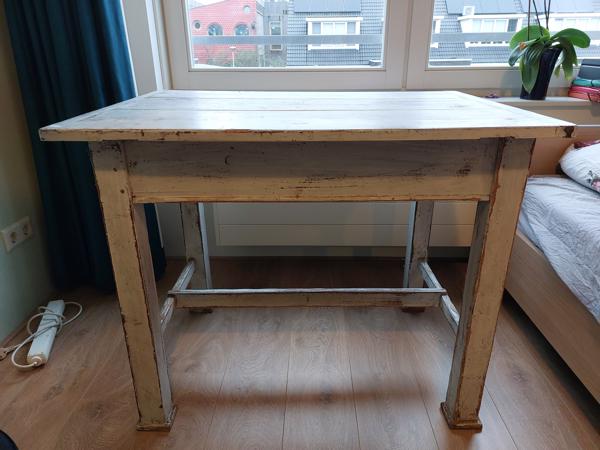 White wash houten tafel 100x71x80