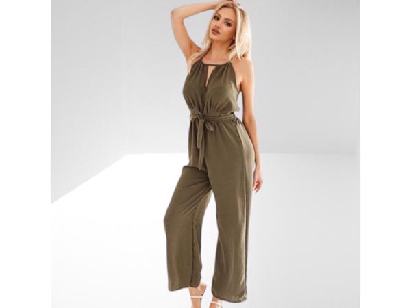 Jumpsuit khaki one size 34/36/38