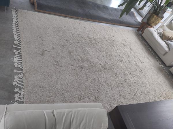 100% wollen vloerkleed berber 270x375 cm