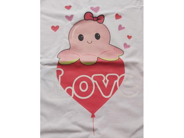 Glo-story t-shirt wit octopus love XL