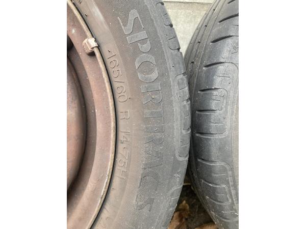 2x zomerbanden met velg 165/60 R14 75H vredestein