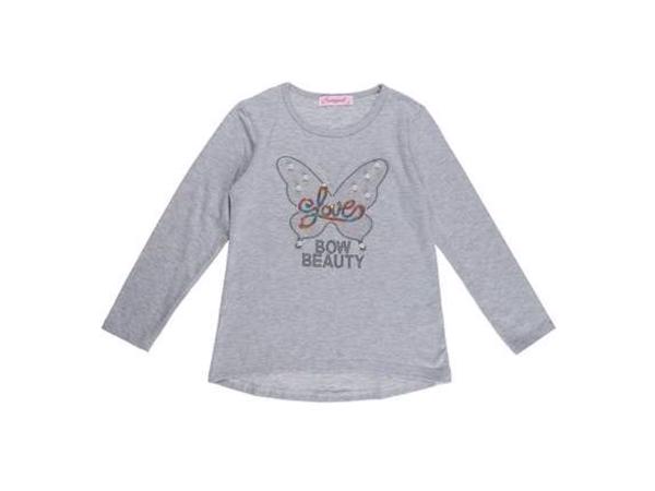 Seagull longsleeve t-shirt grijs vlinder glitter 158/164