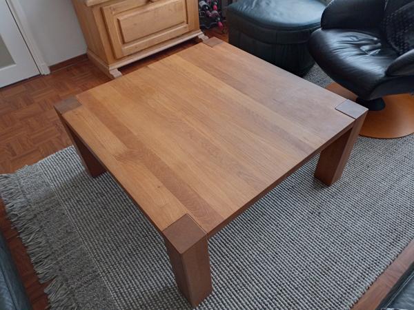 Mooie salontafel eiken  100x100 cm gratis