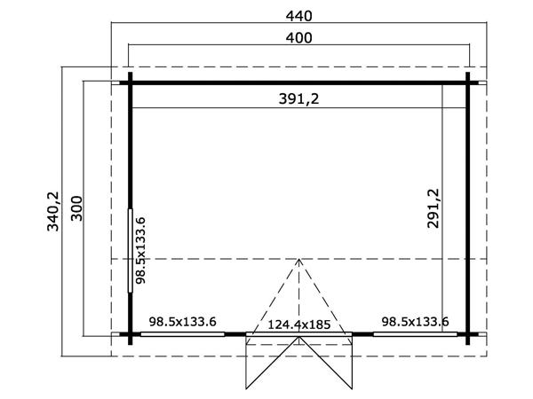 Luxe blokhut Windsor 44