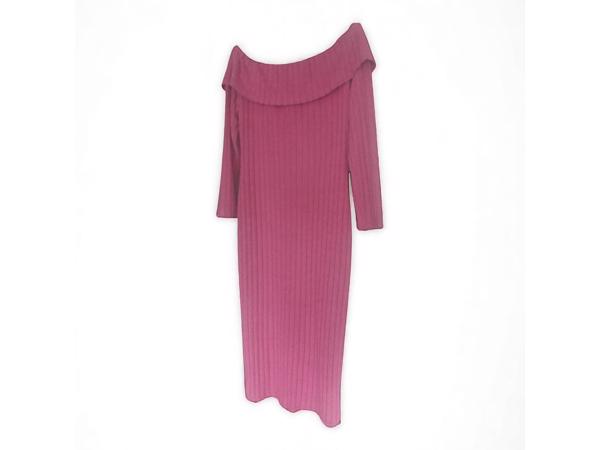 Offshoulder jurk roze XXL