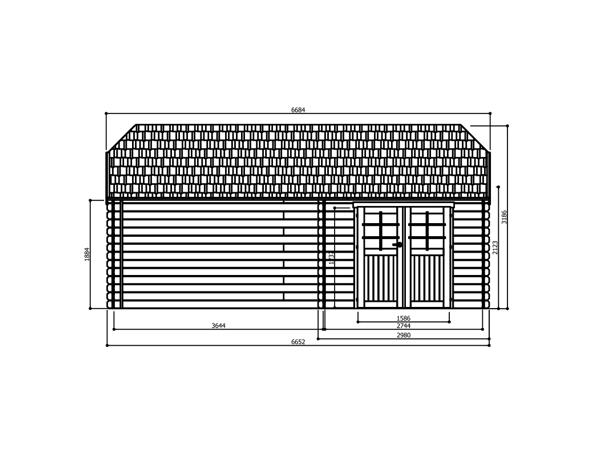 NIEUW Tuinhuis YORK 2980 + 3644 x 2980 MM 28 MM