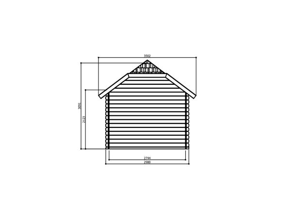 NIEUW Tuinhuis YORK 2980 + 3644 x 2980 MM 28 MM
