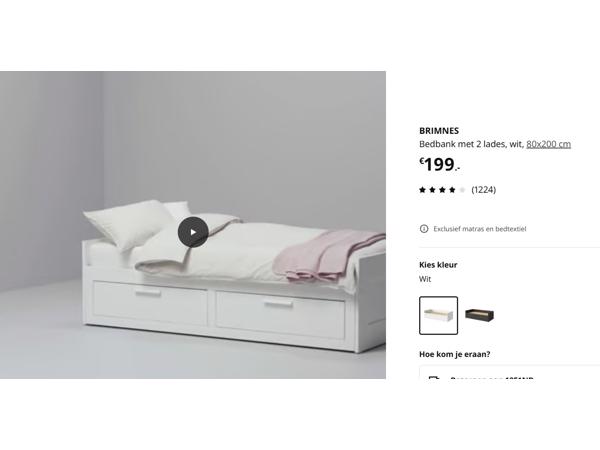 Gratis 1-2 Persoons Bedbank Uitklapbaar | Brimnes