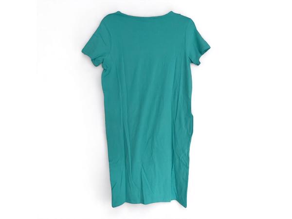 Shirt jurk tropical dog turquoise S