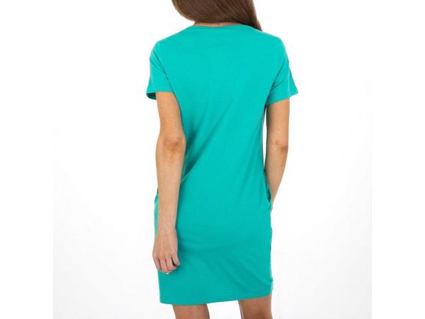 Shirt jurk tropical dog turquoise S
