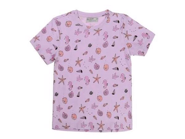 Glo-Story t-shirt zee schelpen lila paars 110