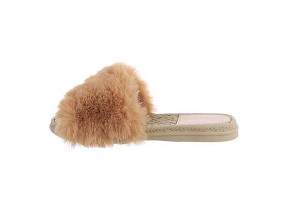 Givana Fluffy muiltjes - slippers camel 39