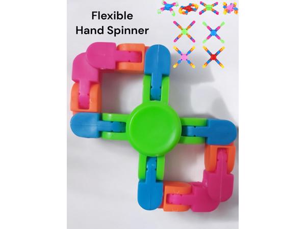 Flexibele Fidget Spinner groen meerkleurig