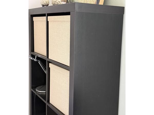 Mooie open Ikea (boeken)kast, zwart