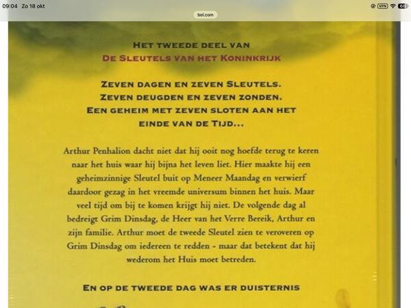 Fantasy : Grim Dinsdag ( Garth Nix ) plastic folie
