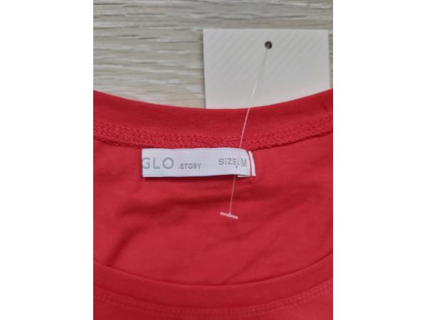 Glo-story t-shirt rood kerst beer M