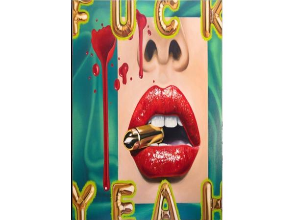 50x40cm Diamond Painting Fuck Yeah 50x40cm (rond) nr 2019